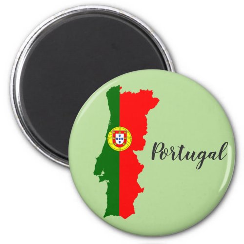 Portugal Flag Map Magnet