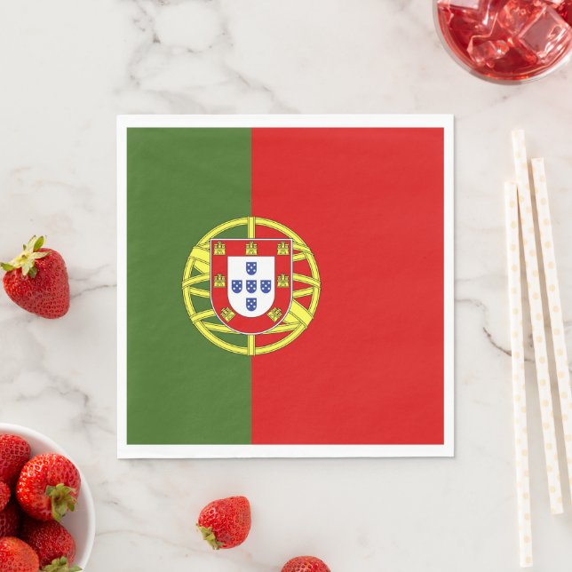 Portugal flag napkins (Insitu)