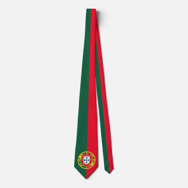 Portugal flag neck tie (Front)