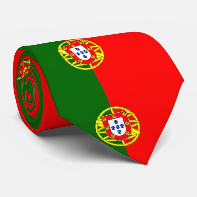Portugal flag neck tie (Rolled)
