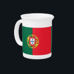 Portugal Flag on Pitcher<br><div class="desc">Add a delightful splash of Portuguese pride to your beverage service with our exclusive pitcher featuring the flag of Portugal! Crafted with meticulous attention to detail, this pitcher is more than just a functional item; it’s a celebration of Portugal’s rich heritage and vibrant culture. The elegant design prominently displays the...</div>