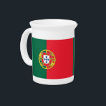 Portugal Flag on Pitcher<br><div class="desc">Add a delightful splash of Portuguese pride to your beverage service with our exclusive pitcher featuring the flag of Portugal! Crafted with meticulous attention to detail, this pitcher is more than just a functional item; it’s a celebration of Portugal’s rich heritage and vibrant culture. The elegant design prominently displays the...</div>