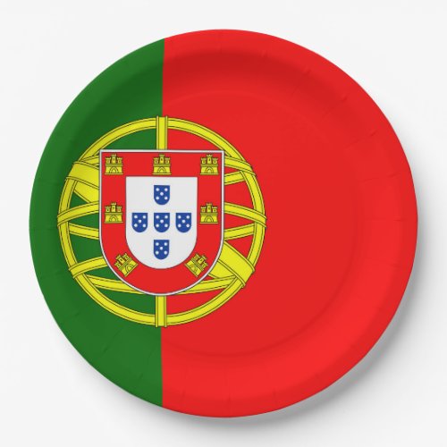 Portugal Flag Paper Plates