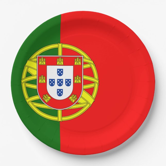 Portugal Flag Paper Plates (Front)