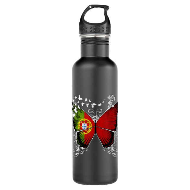 Portugal Flag Portuguese Tank Top Stainless Steel Water Bottle (Front)