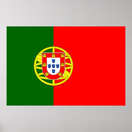 Portugal flag Print Value Poster Paper Matte