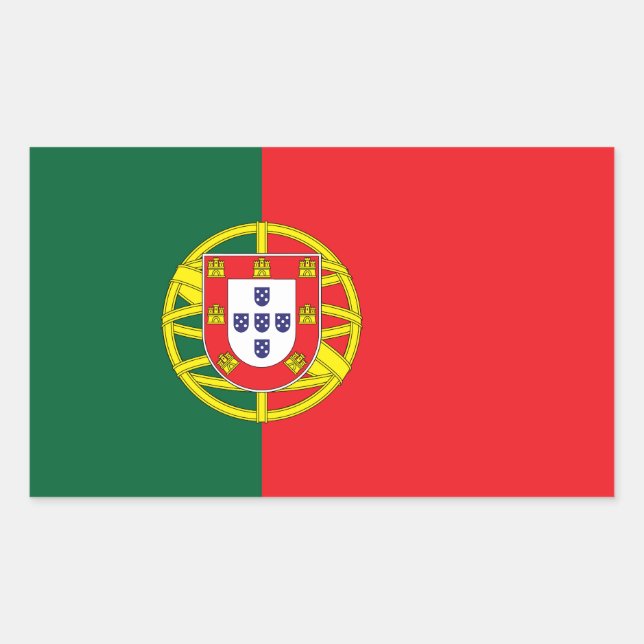 Portugal Flag Rectangular Sticker (Front)