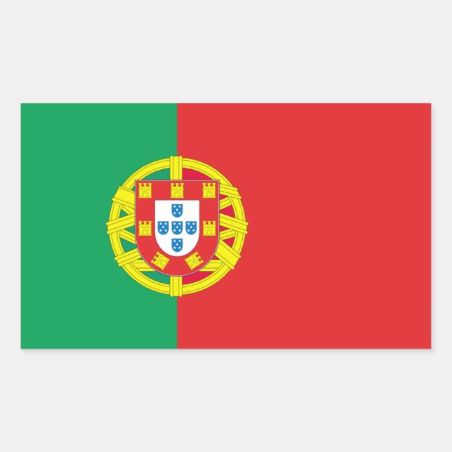 Portugal flag rectangular sticker (Front)