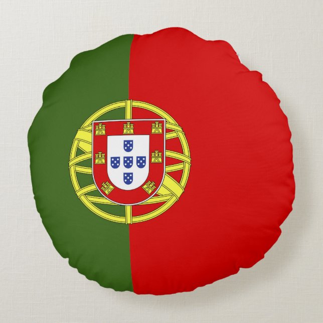 Portugal flag round pillow (Back)