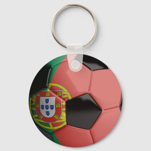 Portugal flag Soccer Ball Keychain