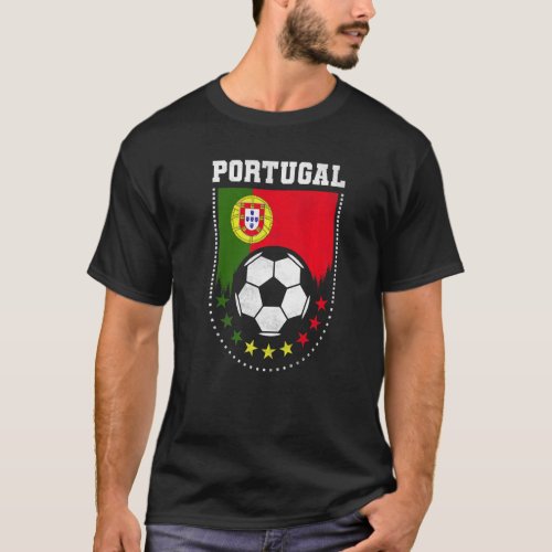 Portugal Flag Soccer Fan   T_Shirt