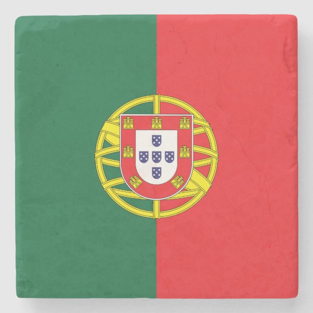 Portugal Flag Stone Coaster (Front)