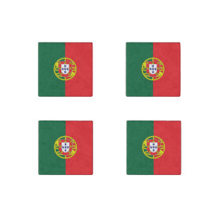 Portugal Flag Stone Magnet