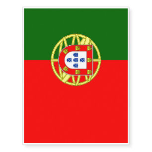 Portugal Flag Temporary Tattoos