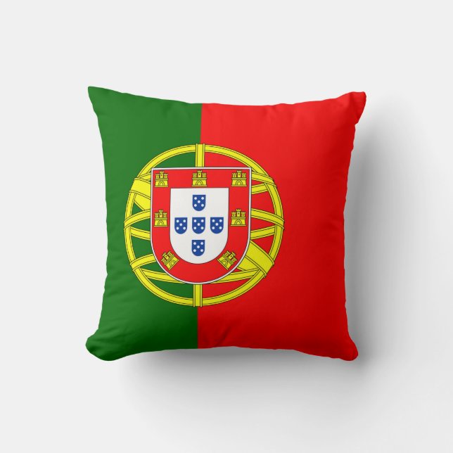 Portugal Flag Throw Pillow (Front)