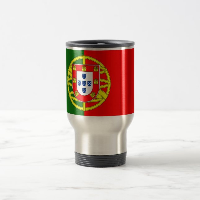 Portugal Flag Travel Mug (Center)
