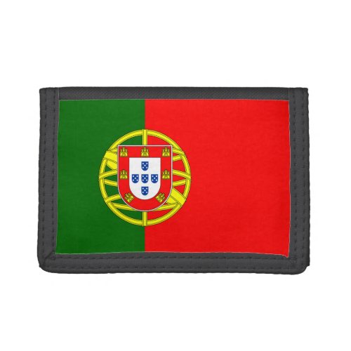 Portugal Flag TriFold Nylon Wallet