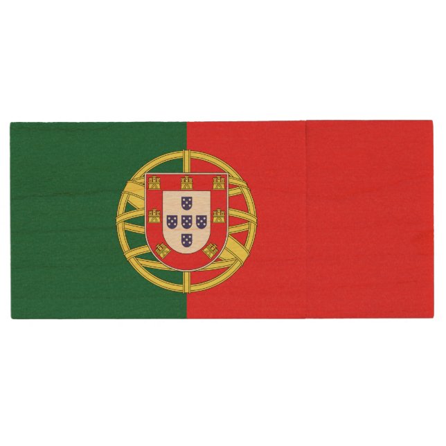 Portugal Flag Wood Flash Drive (Front)