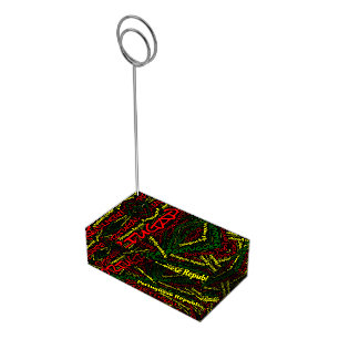 Portugal Flag Word Cloud Place Card Holder