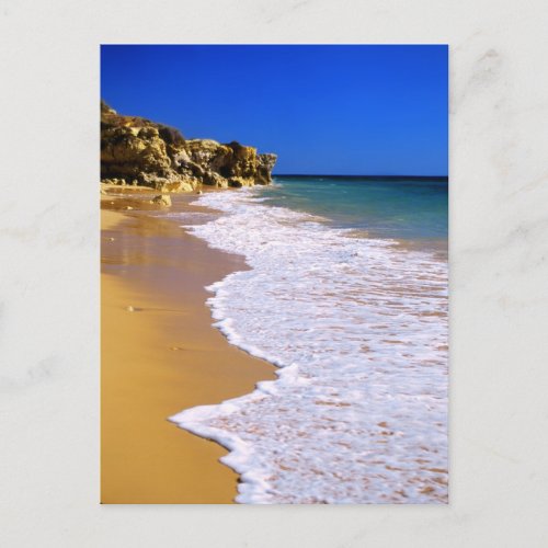 Portugal golden beach postcard