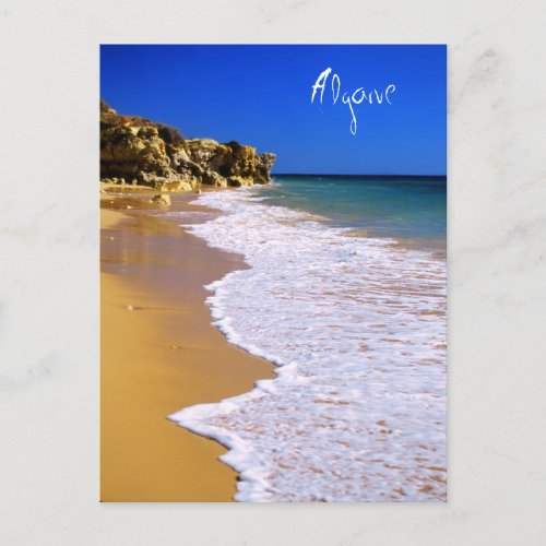 Portugal golden beach postcard