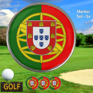 Portugal Golf Marker, patriotic, Portuguese Flag Ball Marker