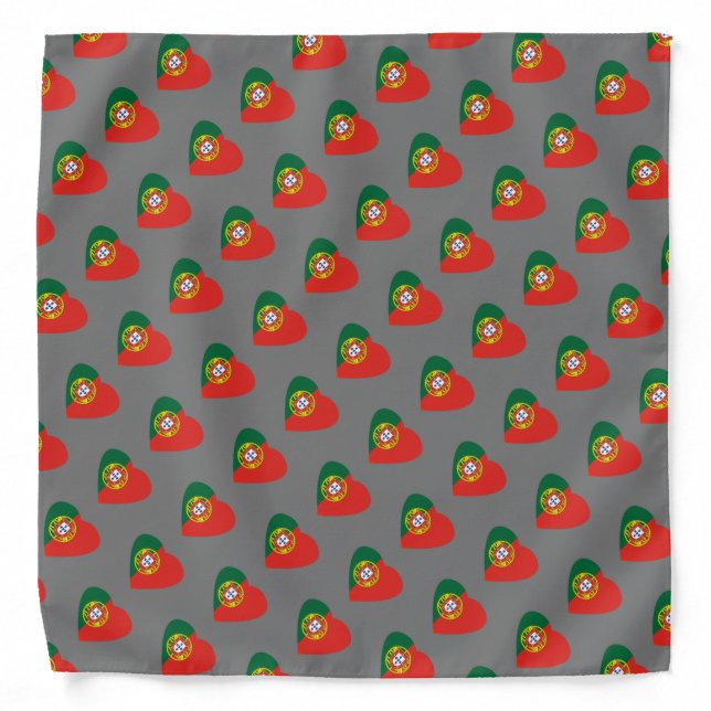Portugal heart flag pattern bandana (Front)
