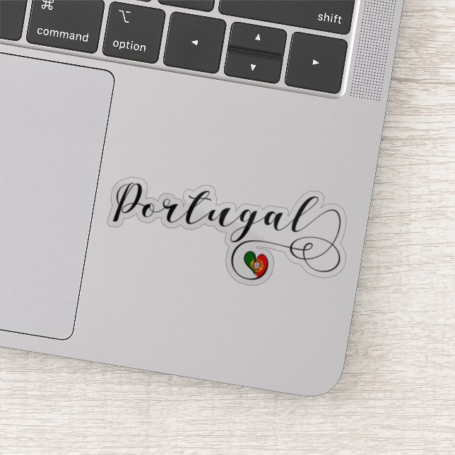 Portugal Heart Flag Sticker (Detail)