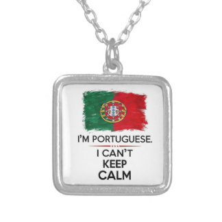 Portugal I can't Keep Calm Silver Plated Necklace