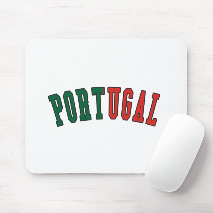 Portugal in National Flag Colors Mouse Pad