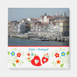 Portugal in photos - Oporto by the river Refrigerator Magnet