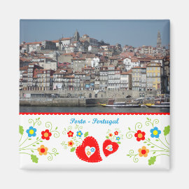 Portugal in photos - Oporto by the river Refrigerator Magnet