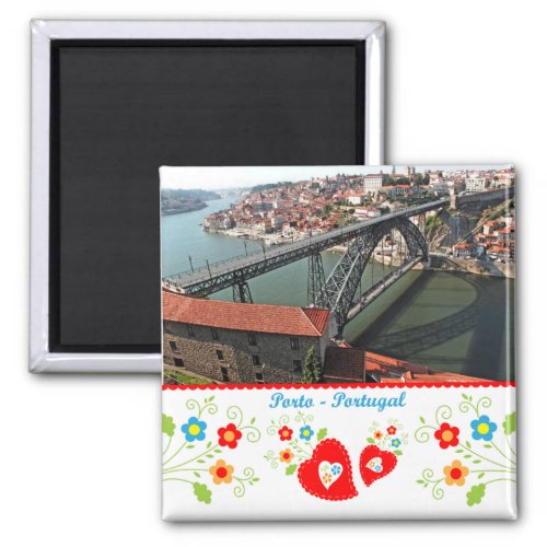 Portugal in photos _ Porto iron bridge over Douro Magnet