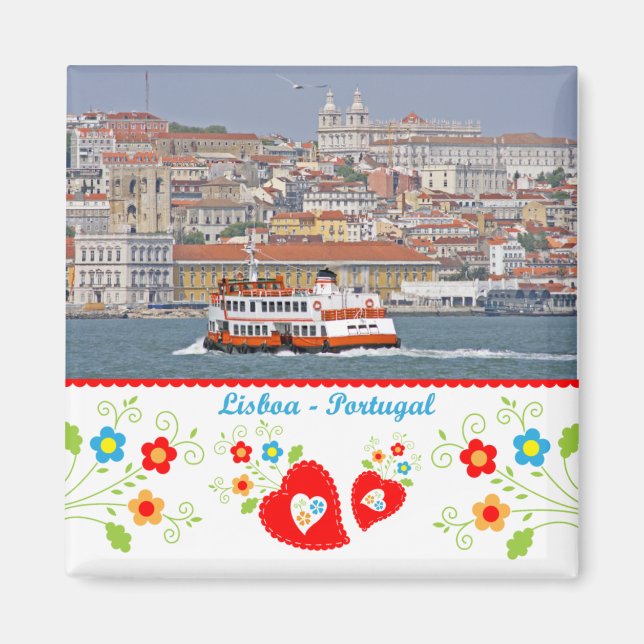 Portugal in photos - The city of Lisbon Magnet (Front)