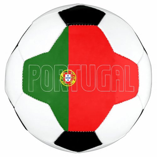 Portugal Inscription Flag Red Green Patriotic  Soccer Ball