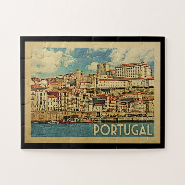 Portugal Jigsaw Puzzle Vintage Travel (Horizontal)