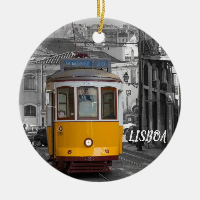 Portugal: Lisbon Picturesque Christmas Ornament (Front)