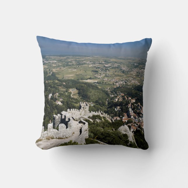 Portugal, Lisbon Province, Sintra, View From Throw Pillow (Front)