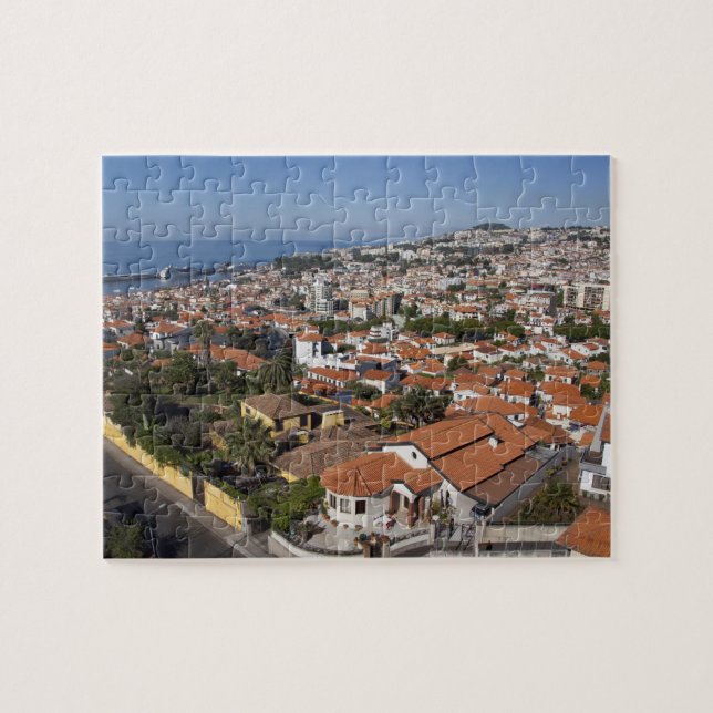 Portugal, Madeira Island, Funchal. Cable car Jigsaw Puzzle (Horizontal)