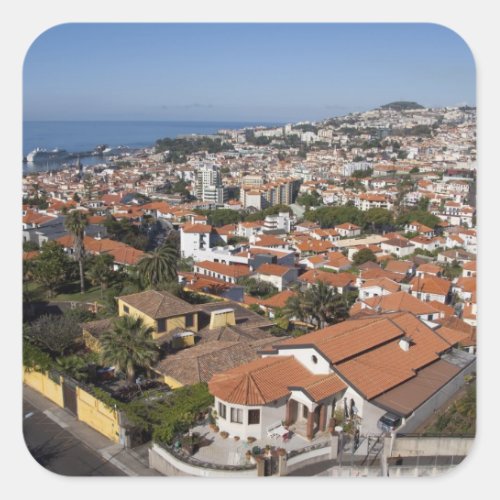 Portugal Madeira Island Funchal Cable car Square Sticker