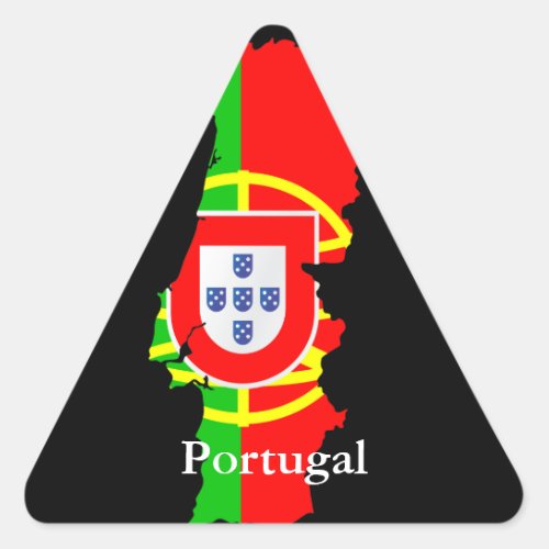 portugal map and flag _ sticker