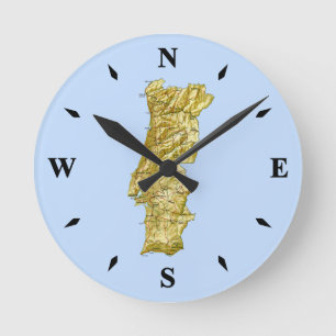 Portugal Map Clock