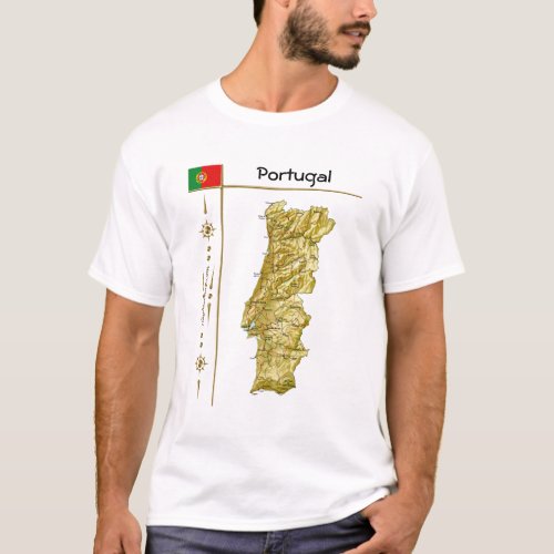 Portugal Map  Flag  Title T_Shirt