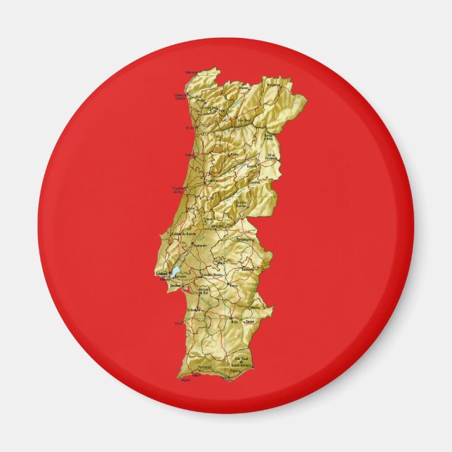 Portugal Map Magnet (Front)