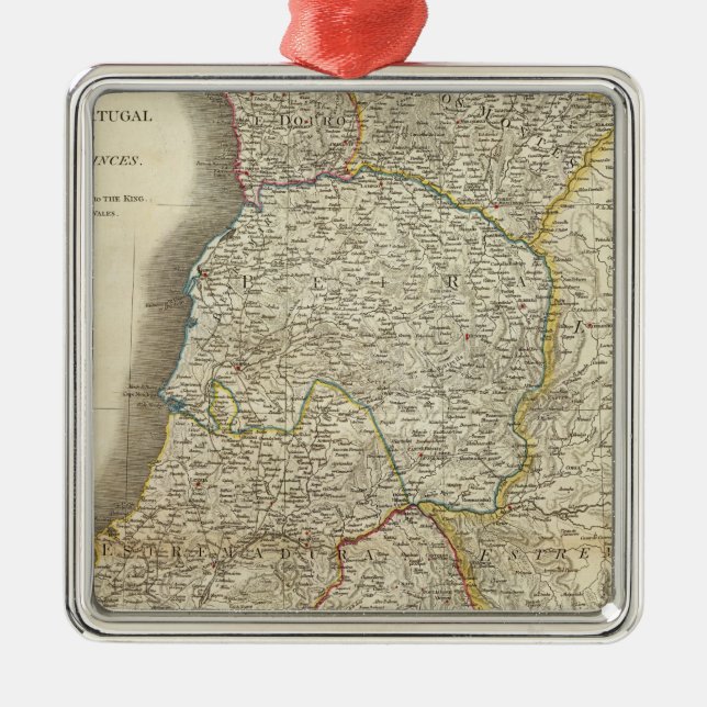 Portugal Map Metal Ornament (Front)