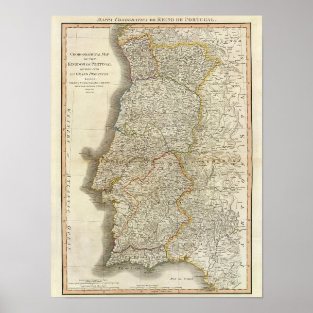 Portugal Map Poster (Front)