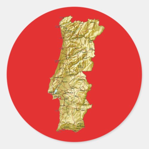 Portugal Map Sticker