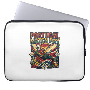 Portugal Match Day Skeleton Striker Nations Countr Laptop Sleeve