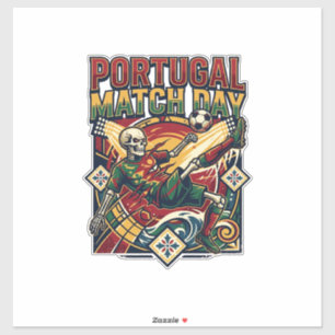 Portugal Match Day Skeleton Striker Nations Countr Sticker