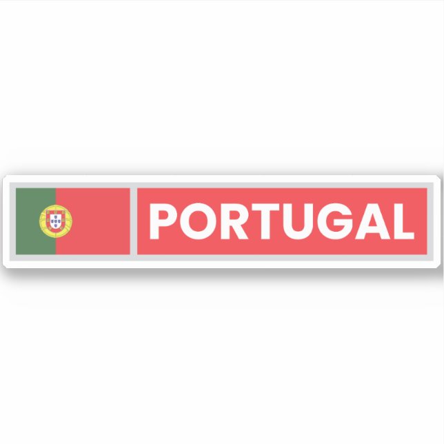 Portugal National Flag Sticker (Front)